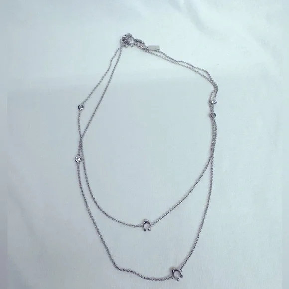 Coach Rainbow Swarovski Crystals stone statement‎ necklace . No tag new - Picture 3 of 4